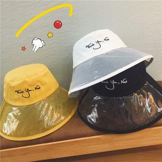 Lettering Mesh Panel Bucket Hat