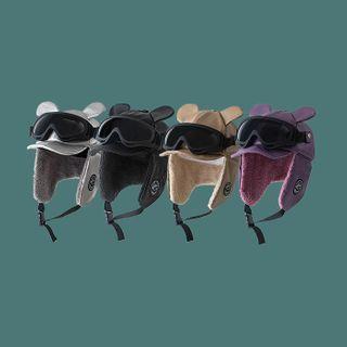 Animal Ear Aviator Goggles Trapper Hat