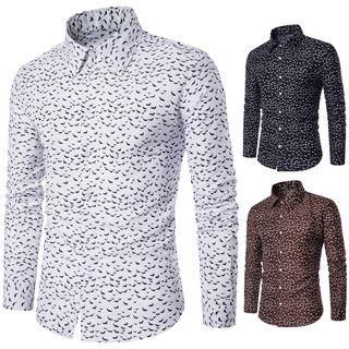 Long-sleeve Fish-pattern Shirt