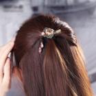 Gemstone Floral Dangle Hair Clip As Shown In Figure - One Size