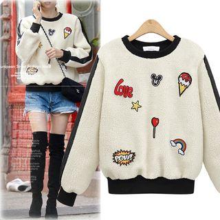 Applique Panel Sweatshirt