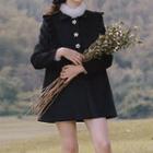 Embellished Frill Trim Coat