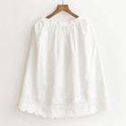 Flower Perforated A-line Skirt