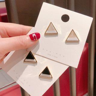 Color Panel Triangle Earring