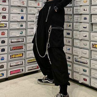 Chain-detailed Harem Pants