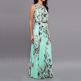 Floral Maxi Dress With Belt