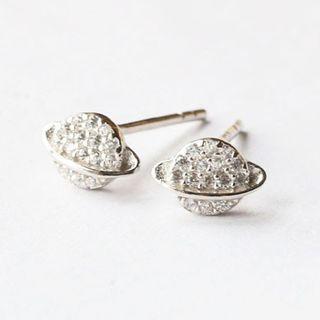 Rhinestone Planet Earring