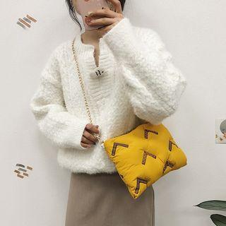 Patterned Chain Crossbody Bag