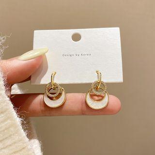 Rhinestone Drop Earring 1 Pair - E4634 - Gold - One Size