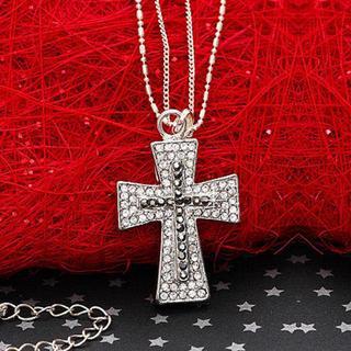 Rhinestone Cross Necklace