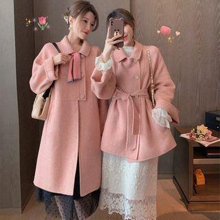 Shearling Single Breasted Trench Coat