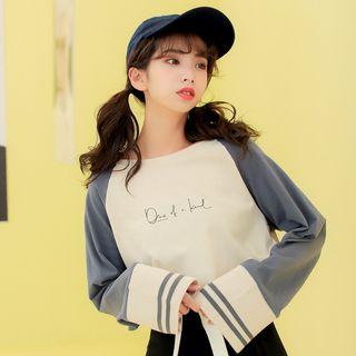 Long-sleeve Lettering Raglan T-shirt