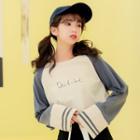 Long-sleeve Lettering Raglan T-shirt