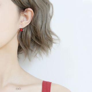 Ball Triangle Stud Earring