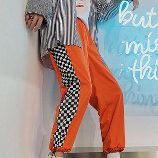 Checked Cropped Pants
