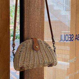 Half-moon Woven Shoulder Bag One Size