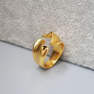 925 Sterling Silver Irregular Open Ring J683 - One Size