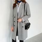 Wool Blend Glen Plaid Coat