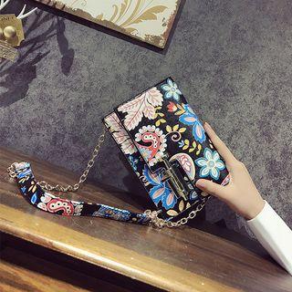 Printed Faux-leather Chain Strap Shoulder Bag