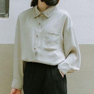 Plain Embroidered Blouse