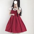 Short-sleeve Top / Strappy A-line Dress