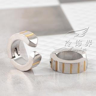 Single Engraved Stainless Steel Earring