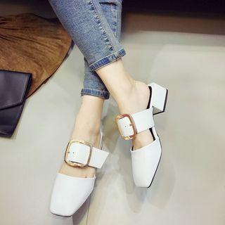 Square Toe Slide Sandals