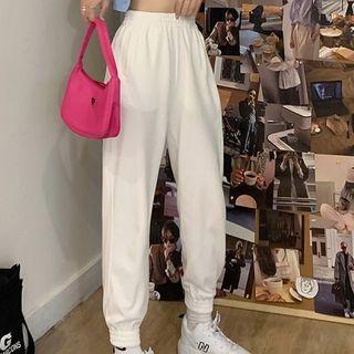 Band-waist Plain Sweatpants