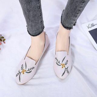 Floral Embroidered Loafers