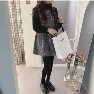 Bow Lace-up Tank Top Dress / Plain Shirt