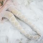 Bow Sheer Tights White - One Size
