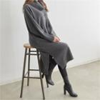 Cowl-neck Wool Midi Sweater Dress