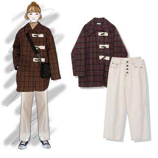 Plaid Jacket / Straight-cut Pants