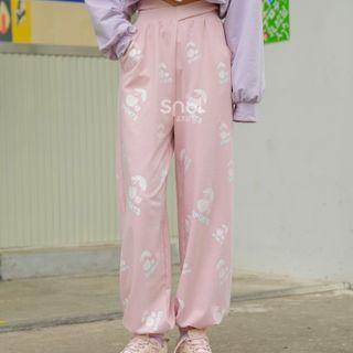 High Waist Cherry Print Sweatpants