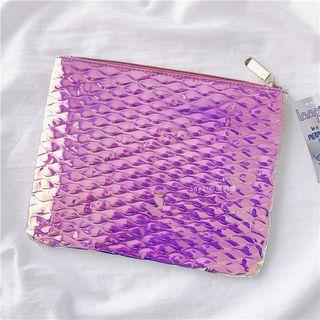 Lettering Mermaid Print Makeup Pouch Fishs - One Size