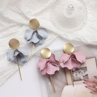 Alloy Disc Acrylic Petal Fringed Earring