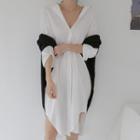 Cotton Long Shirtdress & Sash
