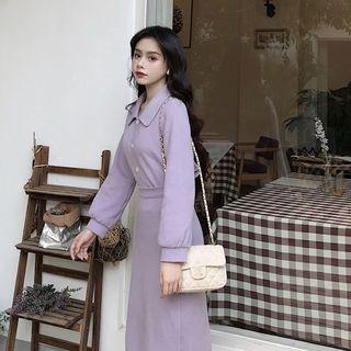 Button Pullover / Midi Skirt