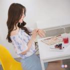 Floral Tassel Off Shoulders Top