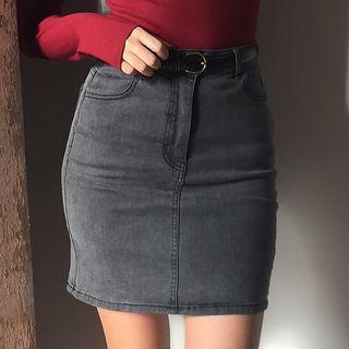 Mini Denim Pencil Skirt