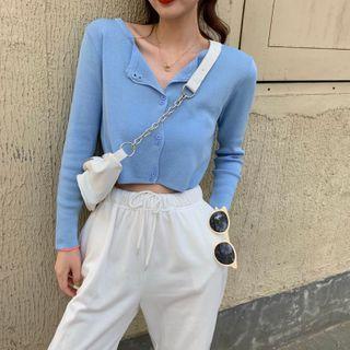 Plain Slim-fit Light Knit Top