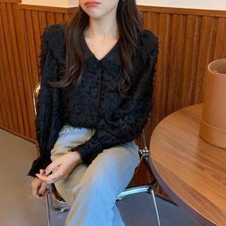 Fluffy Button-up Blouse