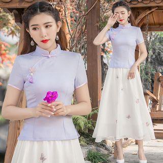 Short-sleeve Tasseled Hanfu Top
