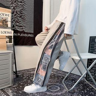 Zip-accent Paisley Print Pants