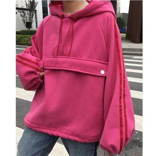 Striped Trim Hoodie