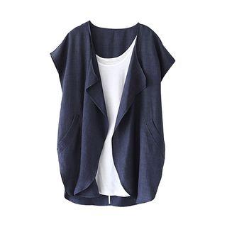 Plain Short Sleeve Light Jacket