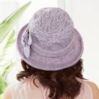 Floral-accent Lace Bucket Hat