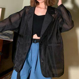 Long-sleeve Sheer Blazer