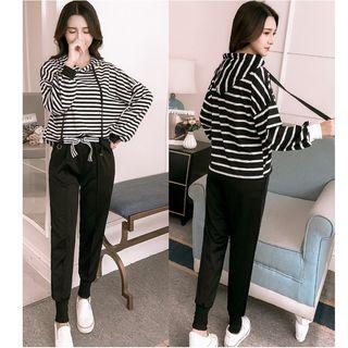 Set: Striped Hoodie + Harem Pants
