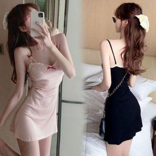 Frilled Trim Sleeveless Mini Sheath Dress